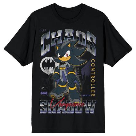 DC Comics X Sonic the Hedgehog Shadow as Batman Unisex Graphic T-Shirt Exclusivité Games Zone